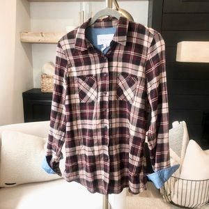 BCBGeneration plaid button down